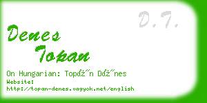 denes topan business card